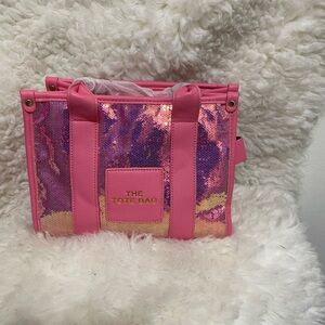 Pink Sequin Tote Bag